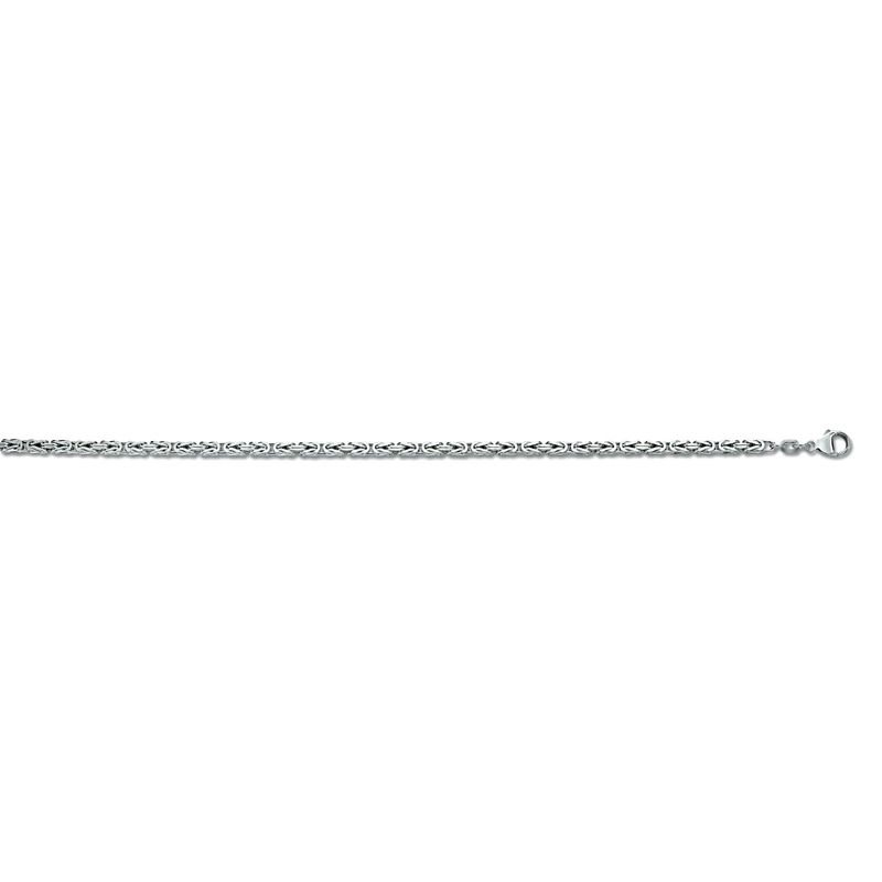 Königskette 3,20 mm 925/- Silber weiß Massiv Echtsilber 925 Sterlingsilber  21cm 50cm 55cm 60cm
