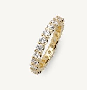 Memoirering 585 Gold 2,4  ct Labor Diamanten / LGD in G/VS