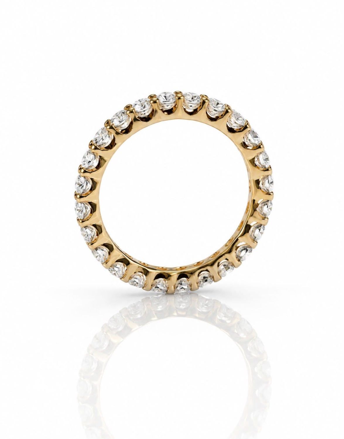 Memoirering 585 Gold 2,4  ct Labor Diamanten / LGD in G/VS