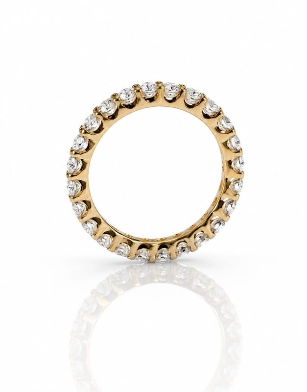 Memoirering 585 Gold 2,4  ct Labor Diamanten / LGD in G/VS
