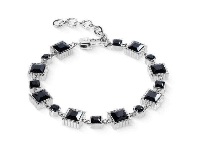 Coeur de Lion Armband - Geometry Schwarze Steine Armband Armkette 0919301713 Coeur de Lion Armband - Geometry Schwarze Steine Armband Armkette 0919301713