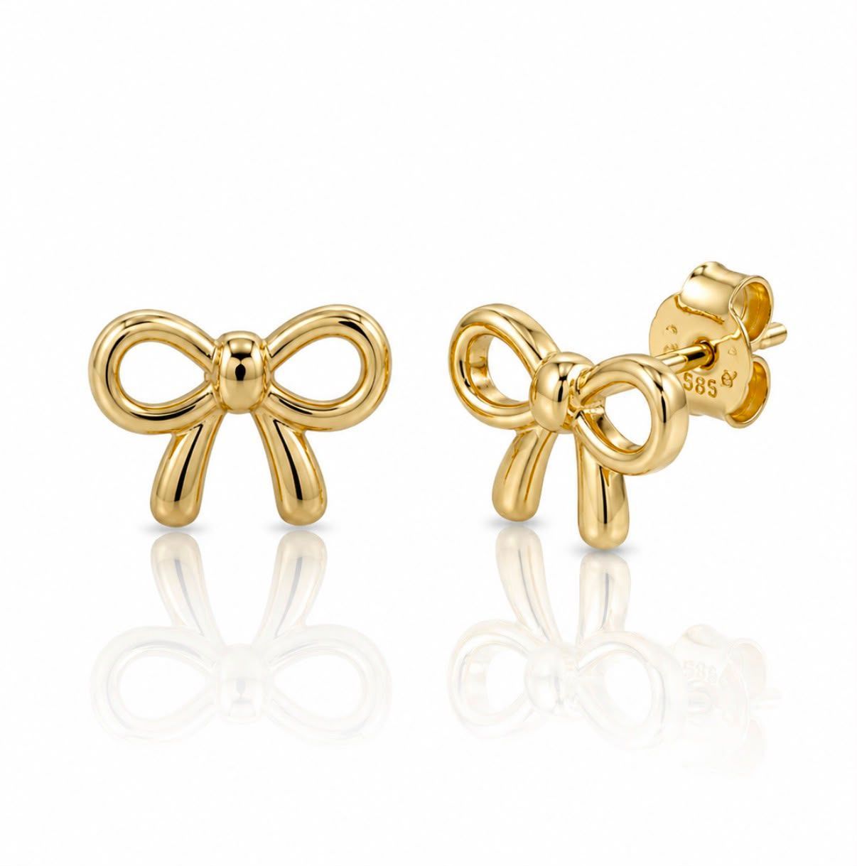 Ohrstecker Ohrschmuck Schleifen-Ohrstecker 10mm x 7mm Gold 585 / 14k TONSCH.33138A730 Ohrstecker Ohrschmuck Schleifen-Ohrstecker 10mm x 7mm Gold 585 / 14k TONSCH.33138A730