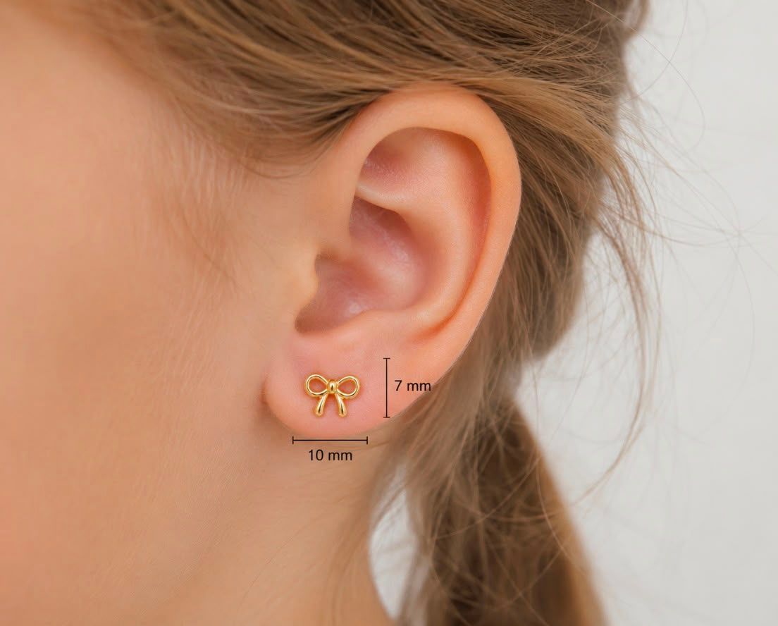 Ohrstecker Ohrschmuck  Schleifen-Ohrstecker 10mm x 7mm  Gold 585 /  14k TONSCH.33138A730
