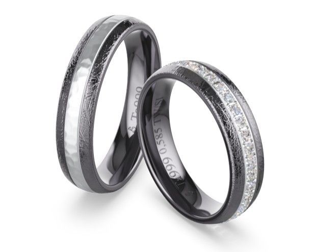 Tantal 999 Trauringe mit Weissgold in 585 Gold Herrenring Damenring Ringpaar Memoirering Labor Diamanten Tantal 999 Trauringe mit Weissgold in 585 Gold Herrenring Damenring Ringpaar Memoirering Labor Diamanten