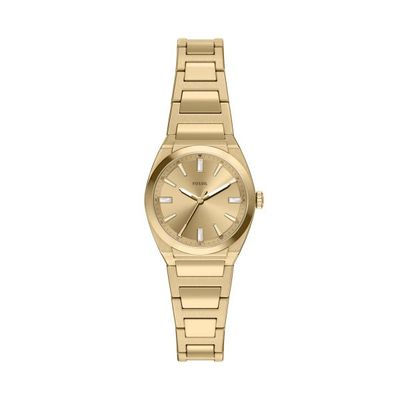 Fossil Damen Uhr Everett 27 mm 3-Zeiger-Werk Edelstahl goldfarben Fossil Damen Uhr Everett 27 mm 3-Zeiger-Werk Edelstahl goldfarben