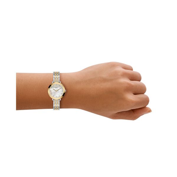 Fossil Damen Uhr Heidi 26 mm 3-Zeiger-Werk Edelstahl Bicolor
