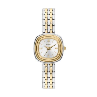 Fossil Damen Uhr Emerson 30 mm 3-Zeiger-Werk Edelstahl Bicolor