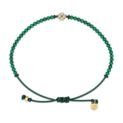 Fossil Damen Perlenarmband Sutton Mini Moments Kleeblatt grün Fossil Damen Perlenarmband Sutton Mini Moments Kleeblatt grün