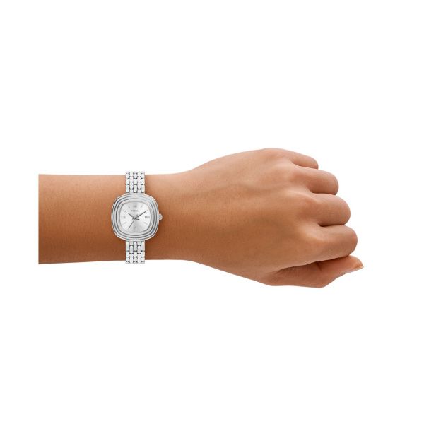 Fossil Damen Uhr Emerson 30 mm 3-Zeiger-Werk Edelstahl