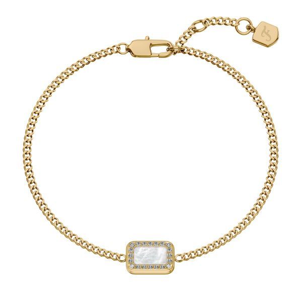 Fossil Damen Armband Raquel Glitz mit weißem Perlmutt aus Edelstahl Fossil Damen Armband Raquel Glitz mit weißem Perlmutt aus Edelstahl