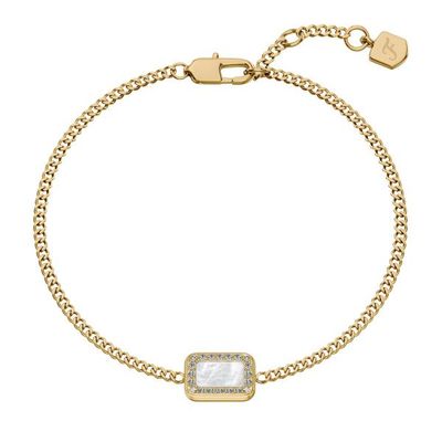 Fossil Damen Armband Raquel Glitz mit weißem Perlmutt aus Edelstahl
