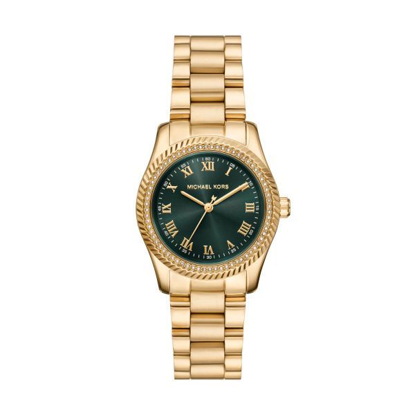 Michael Kors Damen Uhr Lexington 2.0 Gold mit grünem Ziffernblatt Michael Kors Damen Uhr Lexington 2.0 Gold mit grünem Ziffernblatt