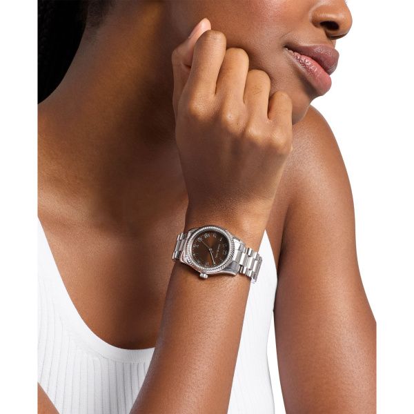 Michael Kors Damen Uhr Lexington 2.0 Edelstahl mit braunem Ziffernblatt