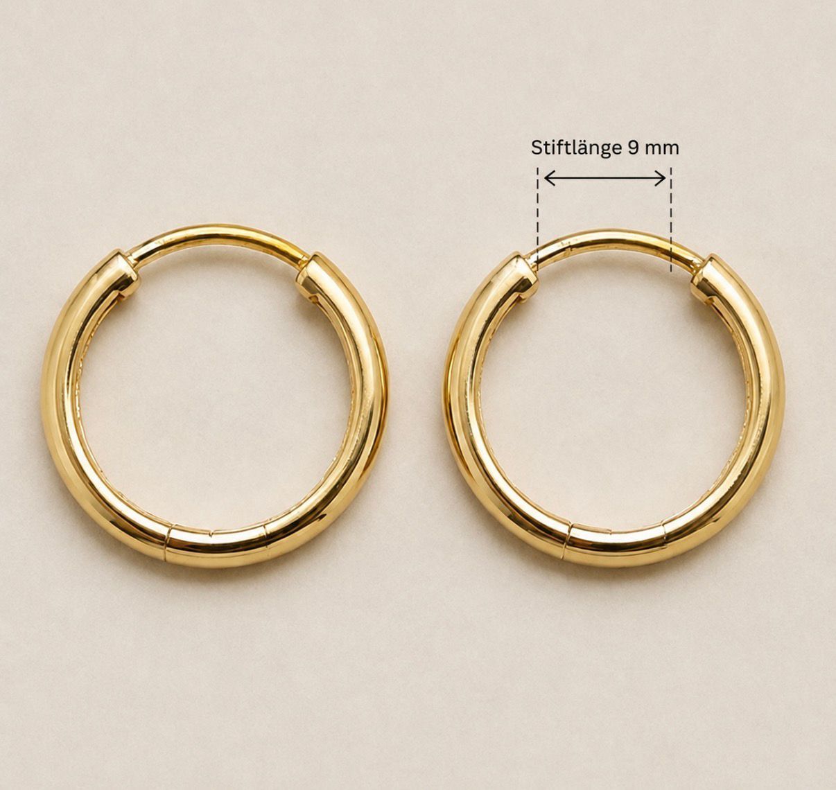 Creole Ohrschmuck 12mm x 2mm  Gold 585 /  14k Modern Women TONSCH.33237A730