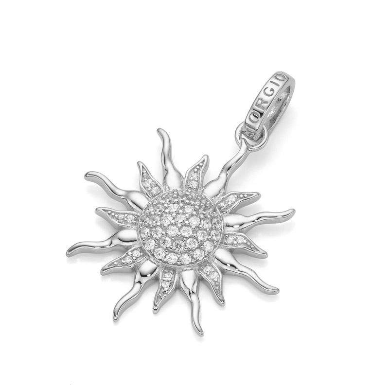 Sonnenanhänger Sterlingsilber Giorgio Martello Sonne mit Steine 823499