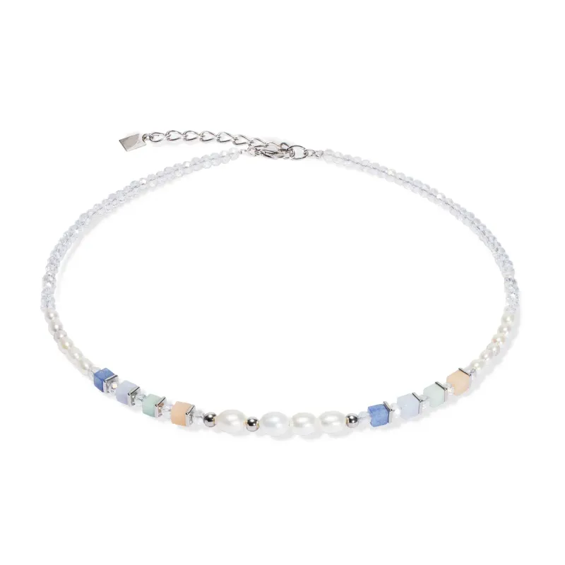 Coeur de Lion Collier 1135/10-1522 Süsswasserperle Chalzedon Amazonit Blauer Aventurin rosa Aventurin Glas geschliffen Edelstahl Coeur de Lion Collier 1135/10-1522 Süsswasserperle Chalzedon Amazonit Blauer Aventurin rosa Aventurin Glas geschliffen Edelstahl