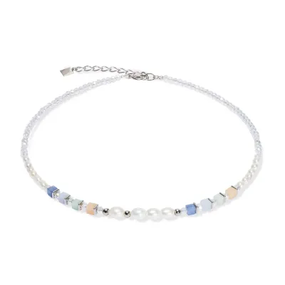 Coeur de Lion Collier 1135/10-1522 Süsswasserperle Chalzedon Amazonit Blauer Aventurin rosa Aventurin Glas geschliffen Edelstahl Coeur de Lion Collier 1135/10-1522 Süsswasserperle Chalzedon Amazonit Blauer Aventurin rosa Aventurin Glas geschliffen Edelstahl