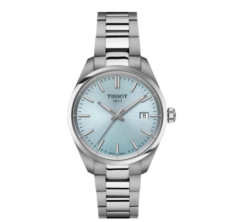 Tissot PR 100 34mm Silber blaues Ziffernblatt T1502101135100 Tissot PR 100 34mm Silber blaues Ziffernblatt T1502101135100