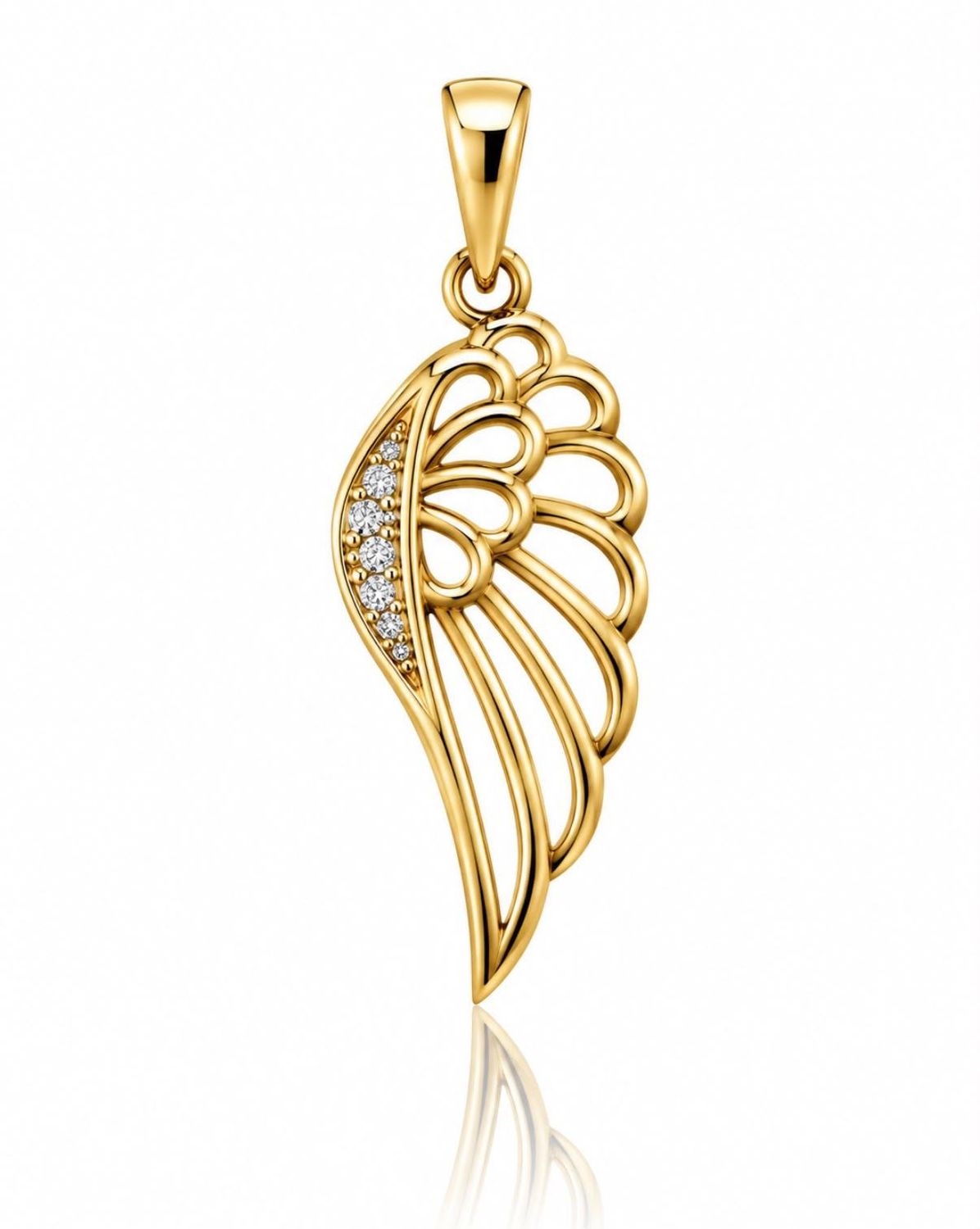 Goldanhänger Engel Engelsflügel 585 Gold mit Steine TONSC055A730 Goldanhänger Engel Engelsflügel 585 Gold mit Steine TONSC055A730