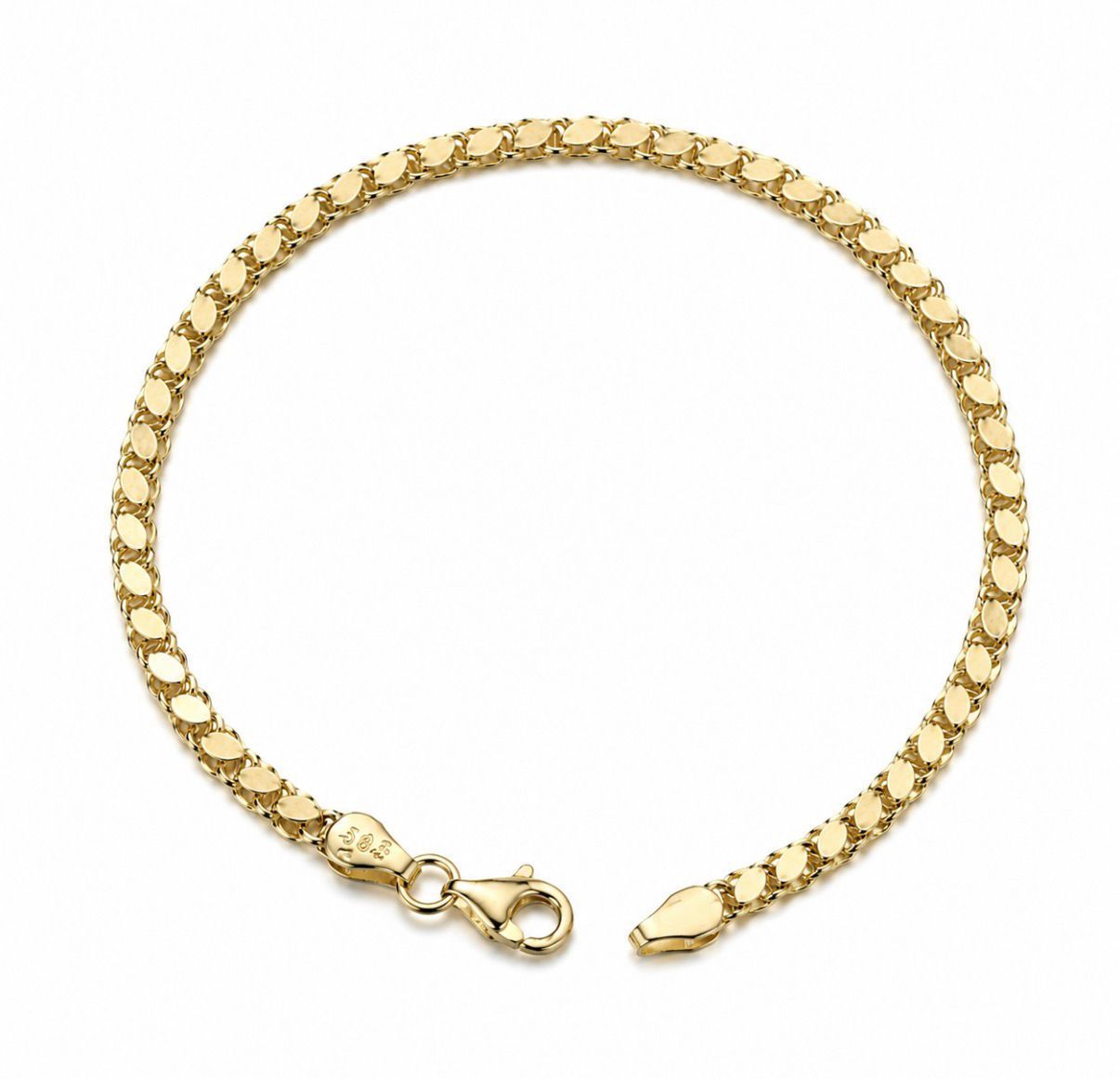 Goldarmband Gold 585 18,5 cm mit Karabinerverschluss ohne Steine Goldarmband Gold 585 18,5 cm mit Karabinerverschluss ohne Steine