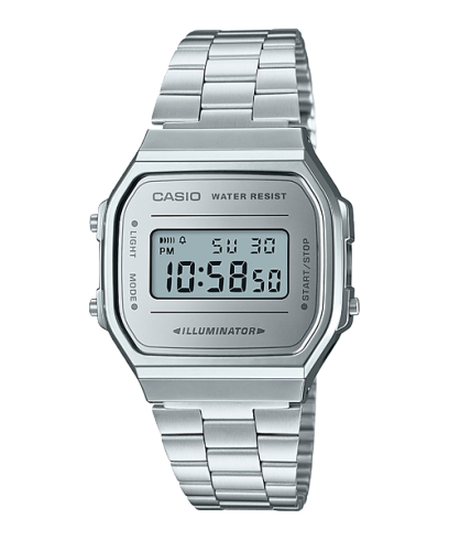 Casio Unisexuhr Digital Vintage A168WEM-7EF Silber Edelstahl Verchromt Casio Unisexuhr Digital Vintage A168WEM-7EF Silber Edelstahl Verchromt