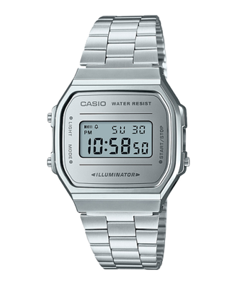 Casio Unisexuhr Digital Vintage A168WEM-7EF Silber Edelstahl Verchromt Casio Unisexuhr Digital Vintage A168WEM-7EF Silber Edelstahl Verchromt