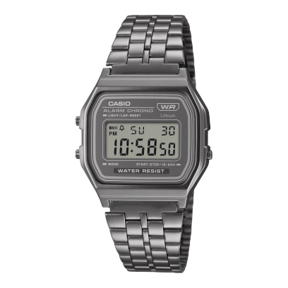 Casio Unisexuhr Digital Vintage A158WETB-1AEF Edelstahl Restin/Schwarz Verchromt Casio Unisexuhr Digital Vintage A158WETB-1AEF Edelstahl Restin/Schwarz Verchromt