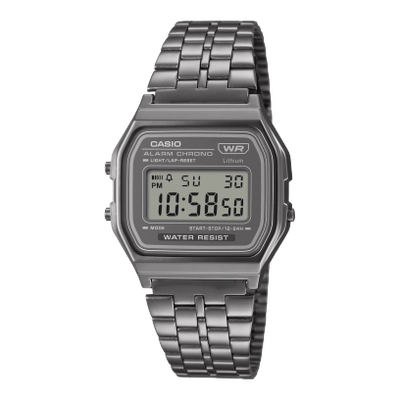 Casio Unisexuhr Digital Vintage A158WETB-1AEF Edelstahl Restin/Schwarz Verchromt Casio Unisexuhr Digital Vintage A158WETB-1AEF Edelstahl Restin/Schwarz Verchromt
