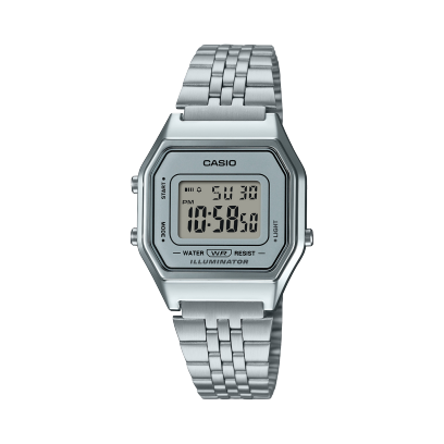 Casio Unisexuhr Digital Vintage mini LA680WEA-7EF Silber Edelstahl Verchromt Casio Unisexuhr Digital Vintage mini LA680WEA-7EF Silber Edelstahl Verchromt