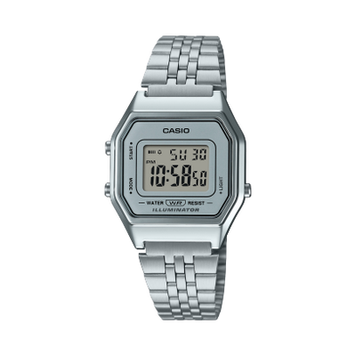 Casio Unisexuhr Digital Vintage mini LA680WEA-7EF Silber Edelstahl Verchromt Casio Unisexuhr Digital Vintage mini LA680WEA-7EF Silber Edelstahl Verchromt
