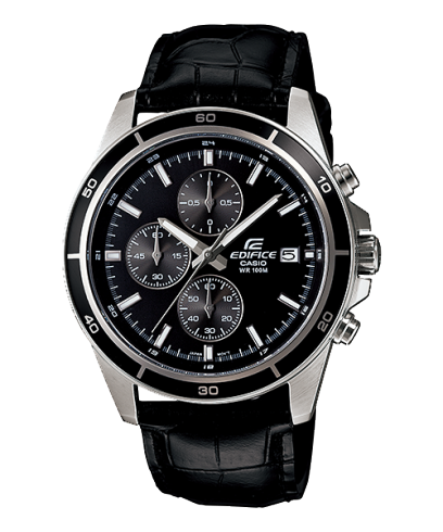 Casio Edifice Herren Uhr EFR-526L-1AVUEF Chronograph Schwarz Lederband Casio Edifice Herren Uhr EFR-526L-1AVUEF Chronograph Schwarz Lederband
