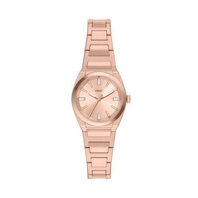 Fossil Damen Uhr Everett 27 mm 3-Zeiger-Werk Edelstahl rosefarben Fossil Damen Uhr Everett 27 mm 3-Zeiger-Werk Edelstahl rosefarben