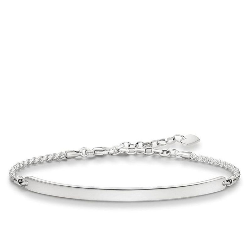 Thomas Sabo Armkette zum gravieren Silber Armkette 19cm Gravierbar Namenskette verstellbar LBA0008-001-12-L21v Thomas Sabo Armkette zum gravieren Silber Armkette 19cm Gravierbar Namenskette verstellbar LBA0008-001-12-L21v