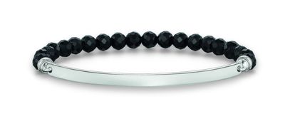 Thomas Sabo Zugband Onyx faccetierte Kugeln Gravierbar Silber LBA0001-840-11-L17,5 Thomas Sabo Zugband Onyx faccetierte Kugeln Gravierbar Silber LBA0001-840-11-L17,5
