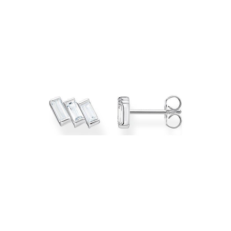 Thomas Sabo Ohrstecker Eckig mit Zirkonia Silberfarben Thomas Sabo Ohrstecker Eckig mit Zirkonia Silberfarben