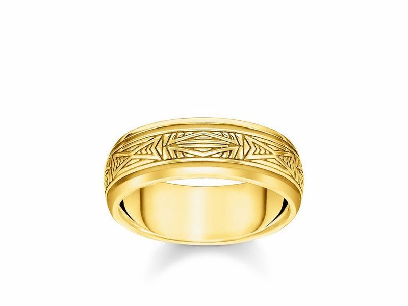 Thomas Sabo Ring (58) Ornamente Goldfarben Thomas Sabo Ring (58) Ornamente Goldfarben