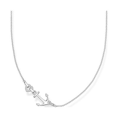 Thomas Sabo Kette Anker & Herz mit Zirkonia Silberfarben Thomas Sabo Kette Anker & Herz mit Zirkonia Silberfarben