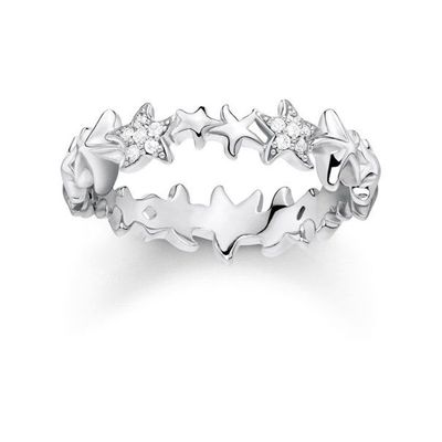 Thomas Sabo Ring (52) Seesterne Weisse Steine Silberfarben Thomas Sabo Ring (52) Seesterne Weisse Steine Silberfarben