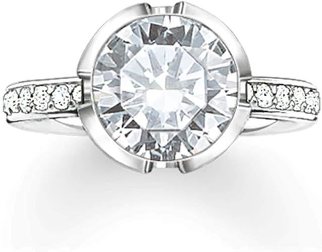 Thomas Sabo Ring (54) Großer Stein Zirkonia Silberfarben Thomas Sabo Ring (54) Großer Stein Zirkonia Silberfarben