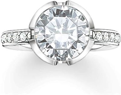 Thomas Sabo Ring (54) Großer Stein Zirkonia Silberfarben Thomas Sabo Ring (54) Großer Stein Zirkonia Silberfarben