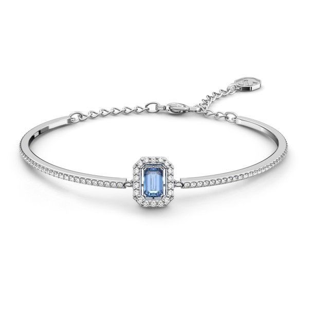 Swarovski Una Angelic Armreif Oktagon-Schliff, Pavé, Blau, Rhodiniert Swarovski Una Angelic Armreif Oktagon-Schliff, Pavé, Blau, Rhodiniert