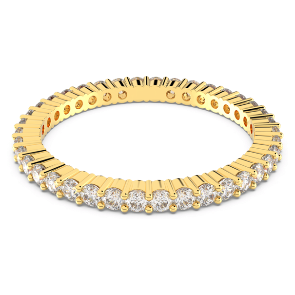 Swarovski Vittore Ring (58) Rundschliff, Weiß, Vergoldetes Finish