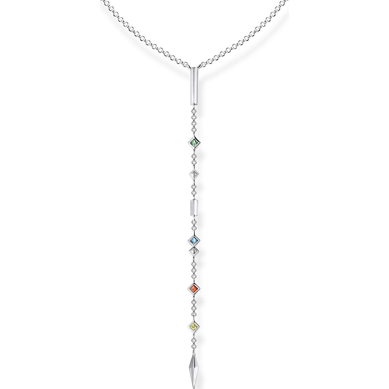 Thomas Sabo Y-Kette Bunte Farbsteine Silberfarben Thomas Sabo Y-Kette Bunte Farbsteine Silberfarben
