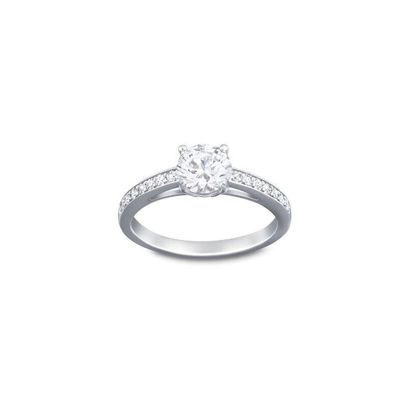 Swarovski Ring (55) Attract Round, Rhodiniert Swarovski Ring (55) Attract Round, Rhodiniert