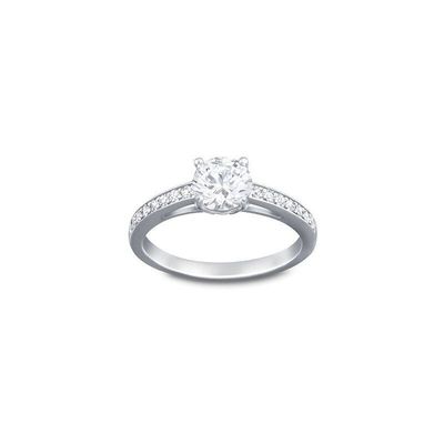 Swarovski Ring (55) Attract Round, Rhodiniert Swarovski Ring (55) Attract Round, Rhodiniert