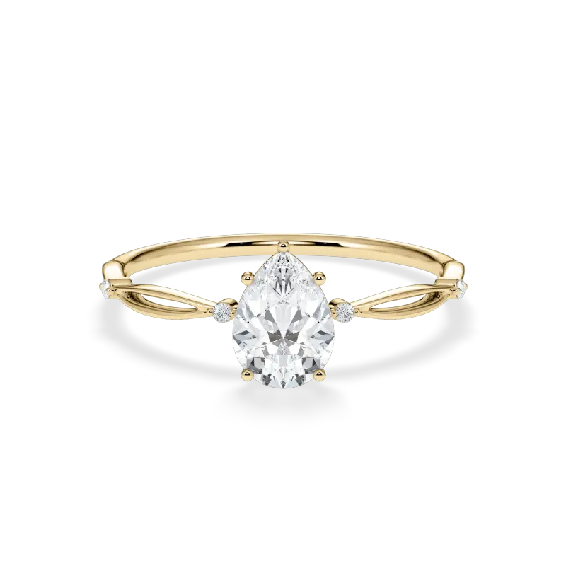 Verlobungsring Verlobungsring  Gelbgold 585 Tropfen mit ca. 0,52 ct.