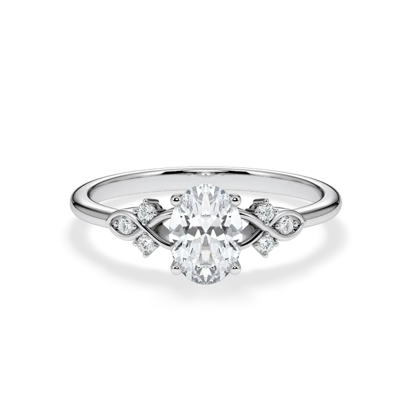 Verlobungsring Oval Stein mit ca. 0,56 ct.  Weißgold Gelbgold Rosegold TLS-879DD53E