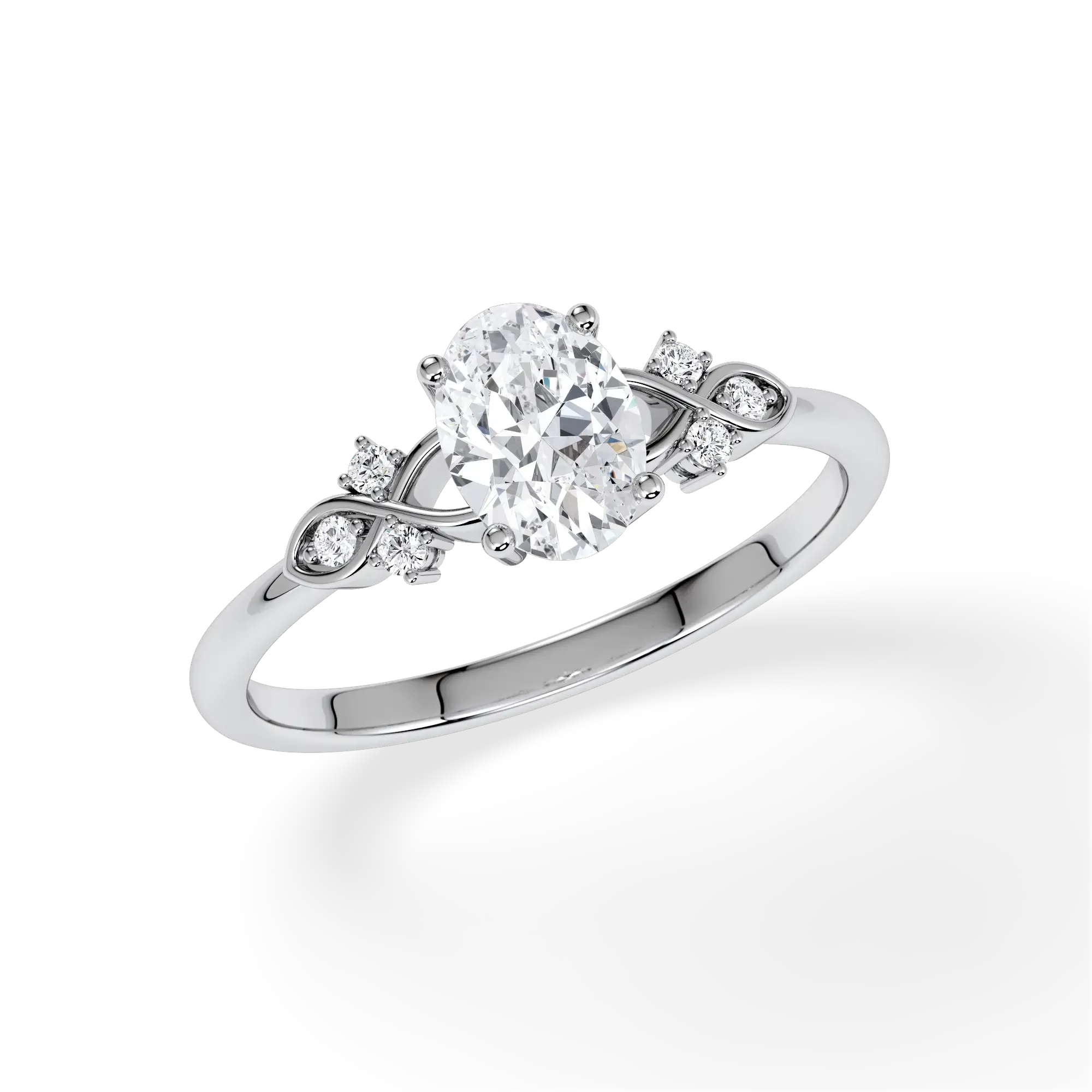 Verlobungsring Oval Stein mit ca. 0,56 ct.  Weißgold Gelbgold Rosegold TLS-879DD53E