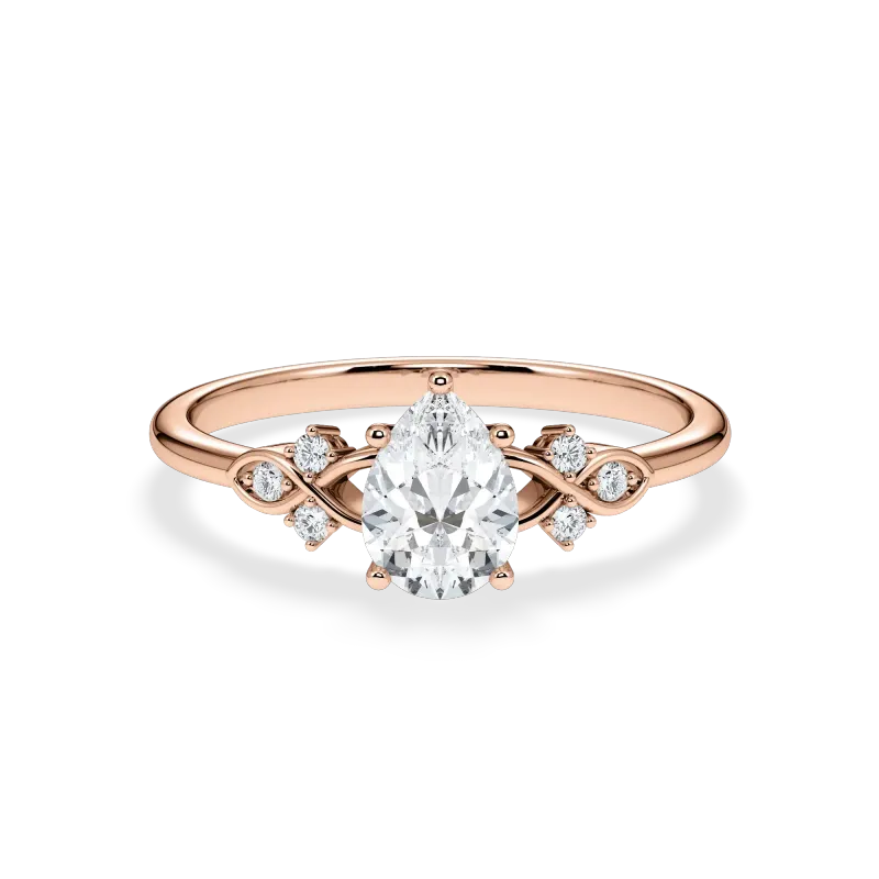 Verlobungsring Tropfenform mit ca. 0,56 ct.  Weißgold Gelbgold Rosegold TLS-2E9A051E