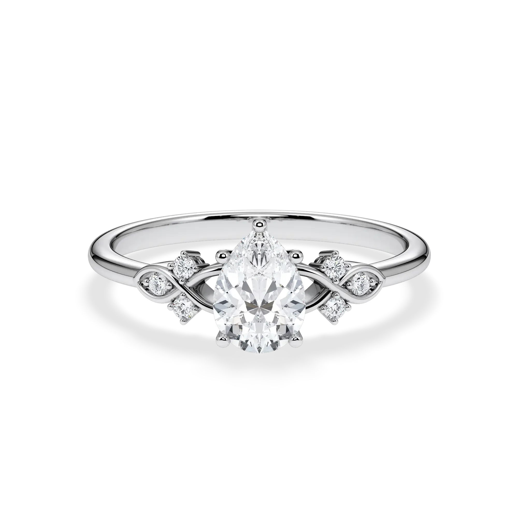 Verlobungsring Tropfenform mit ca. 0,56 ct.  Weißgold Gelbgold Rosegold TLS-2E9A051E